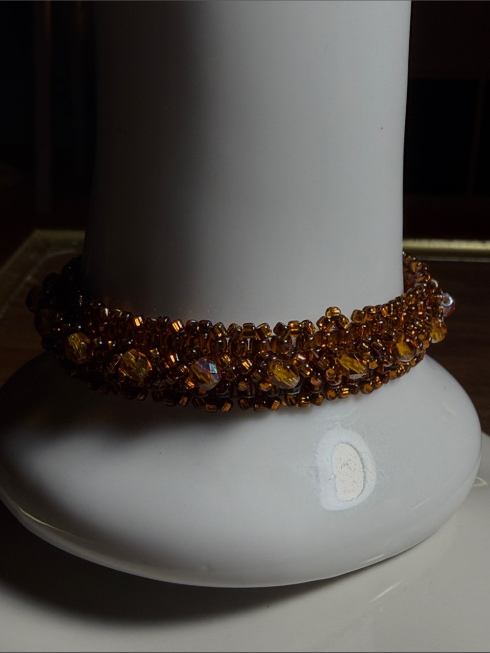 Vintage Handcrafted Amber Beaded Women’s Bracelet
